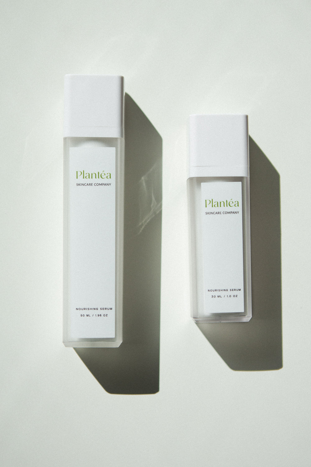 side by side image of two sizes for Plantéa's Nourishing Serum